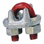 WIRE ROPE U-BOLT CLIP: 3/8 IN COMPATIBLE ROPE DIA, 6 1/2 IN ROPE TURNBACK LG, STEEL, FORGED 29WP20