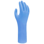 GUANTE DESECHABLE ESP 5MM C/AZUL CJA X 50PAR 9.5" SHOWA 7555PF