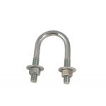 ABRAZADERA GALVANIZADA CON 2 TUERCAS Y 2 ARANDELAS ESPESOR 5/16", 2 1/2"
