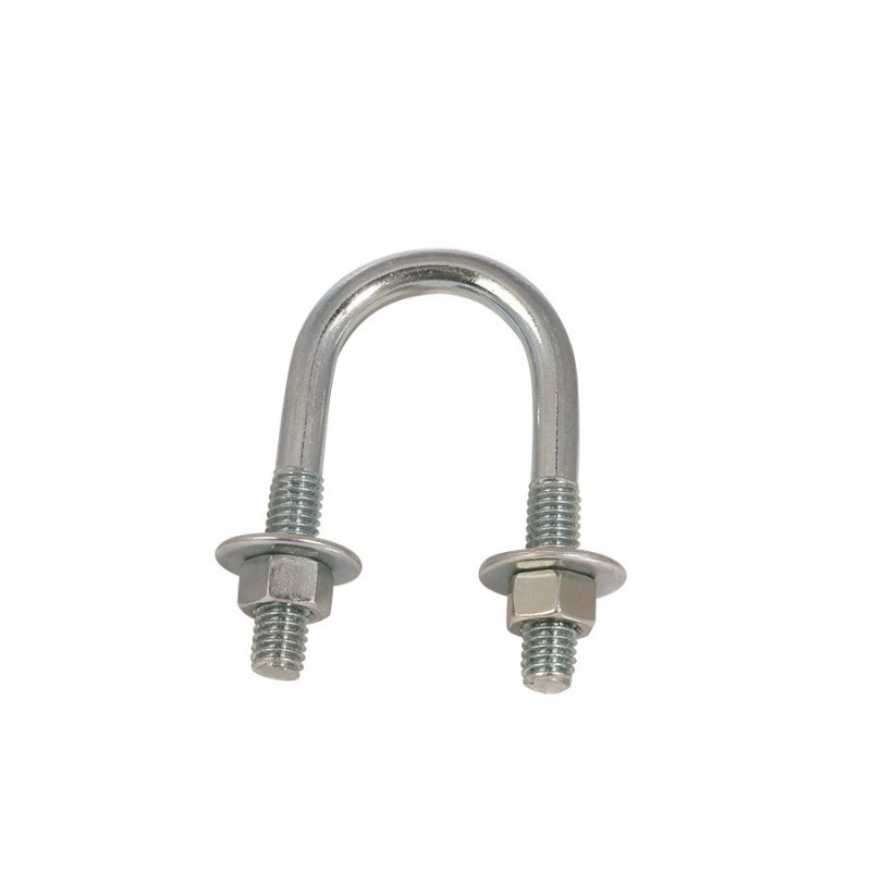 abrazadera_galvanizada.jpg ABRAZADERA GALVANIZADA CON 2 TUERCAS Y 2 ARANDELAS ESPESOR 5/16", 2 1/2" - Imagen 1
