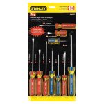 DESARMADOR JGO PLANO/ESTRELLA 10 PZAS STANLEY 69-172 (STHT69172)