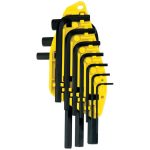 LLAVE ALLEN HEXAGONAL JGO X 10 PZAS MILIMETRICAS 1.5 - 10MM STANLEY 69-253
