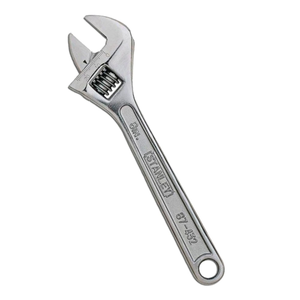 arquivos-ids-156905-87-432la.jpg LLAVE FRANCESA (AJUSTABLE) CROMADA 8" STANLEY 87-432LA - Imagen 1