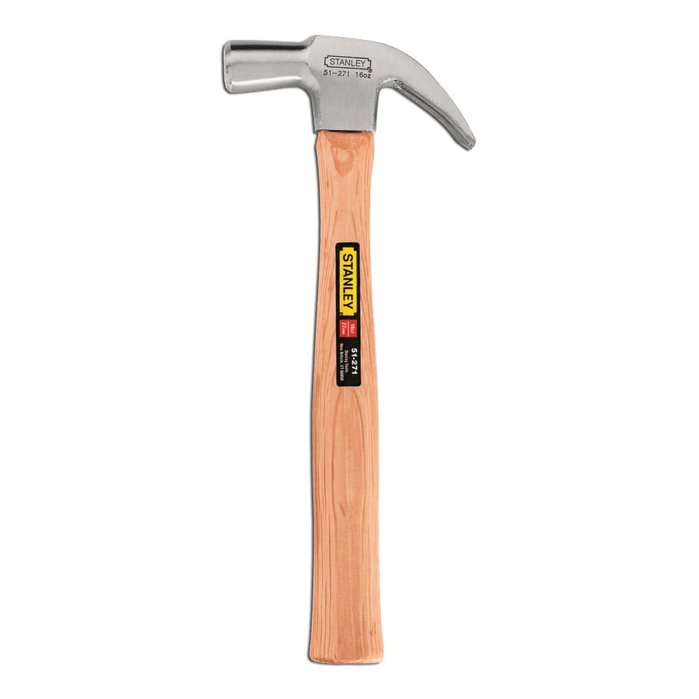 arquivos-ids-157242-51-271.jpg MARTILLO T/UÑA C/MANGO DE MADERA 16ONZ (27MM) STANLEY 51-271 - Imagen 1