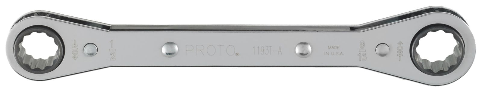 arquivos-ids-158622-j1193t-a.jpg LLAVE C/CARRACA (RATCHET) DOBLE 12 PT 1/2" X 9/16" PROTO J1193T-A - Imagen 1