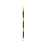 BARRA RETRACTIL SEÑALIZADORA DE PVC 1.5 A 2.15MTR AMARILLO/NEGRO