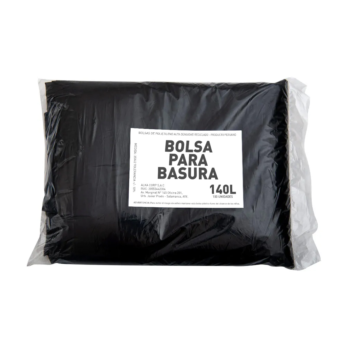 bolsa_para_basura_negra.jpg BOLSA PLASTICA PARA BASURA COLOR NEGRO 140LTR - Imagen 1