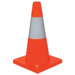 CONO DE SEGURIDAD COLOR NARANJA CON CINTA REFLECTIVA 36"