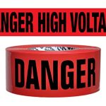 CINTA CAUTION DANGER HIGH VOLTAGE COLOR ROJO 3" X 1000PIES X 4MIL PRESCO B310R33