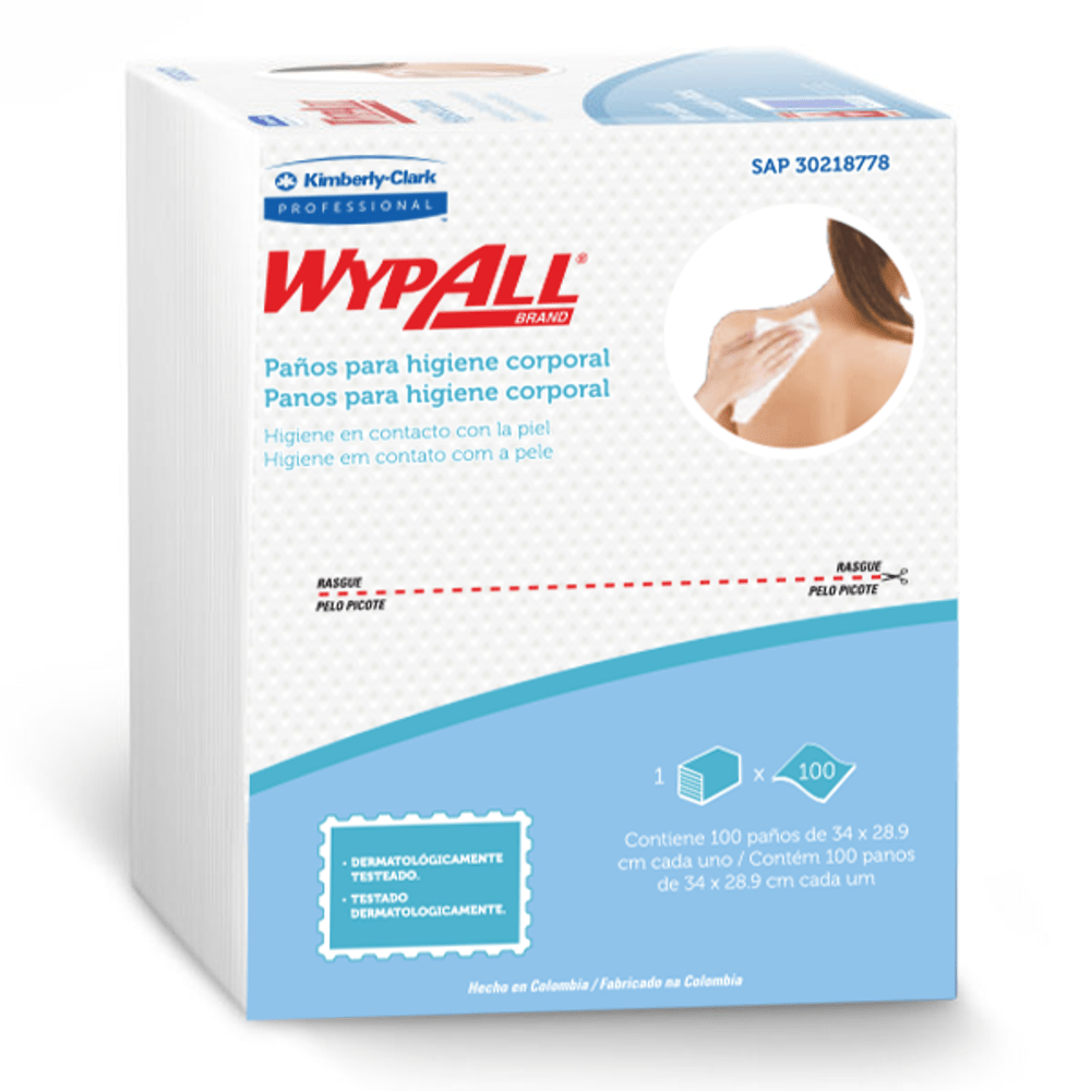 pa_o_wypall.png PAÑO PARA HIGIENE PERSONAL PRE-DOBLADO PAQUETE 100 PAÑOS WYPALL X-60 30218778 - Imagen 1