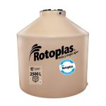 TANQUE PARA AGUA CON CAPA AB CON ACC. COMPLETOS COLOR ARENA 2500LTR ROTOPLAS