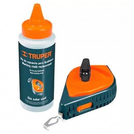 tiralinea_truper.jpg TIRALINEA PLASTICO CON REPUESTO Y NIVEL 30MTR TRUPER 18574 - Imagen 1