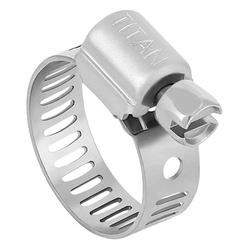 titan-12-06.jpg ABRAZADERA PARA MANGUERA DE ACERO INOX. DE CREMALLERA 7/16" - 25/32" TITAN 12-06 - Imagen 1