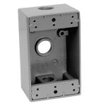 CAJA DE SALIDA IMPERMEABLE DE ALUMINIO CON 3 ORIFICIOS DE 3/4" CROUSE HINDS TP7018