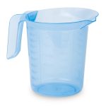 JARRA DE PLASTICO GRADUADA TRANSPARENTE 1LTR REY