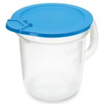 JARRA DE PLASTICO GRADUADA TRANSPARENTE 1/2LTR REY